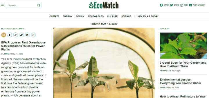 Página de inicio de Ecowatch