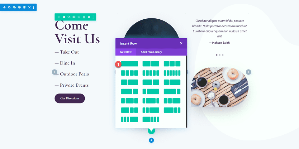 Divi ขยายแผนที่บนการเลื่อนด้วยแถวเอฟเฟกต์การเลื่อน