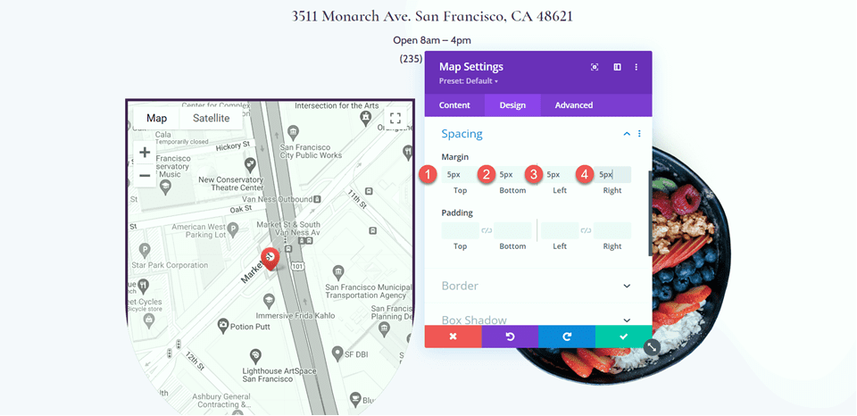 Divi Enlarge Map On Scroll With Scroll Effects Layout 2 边距