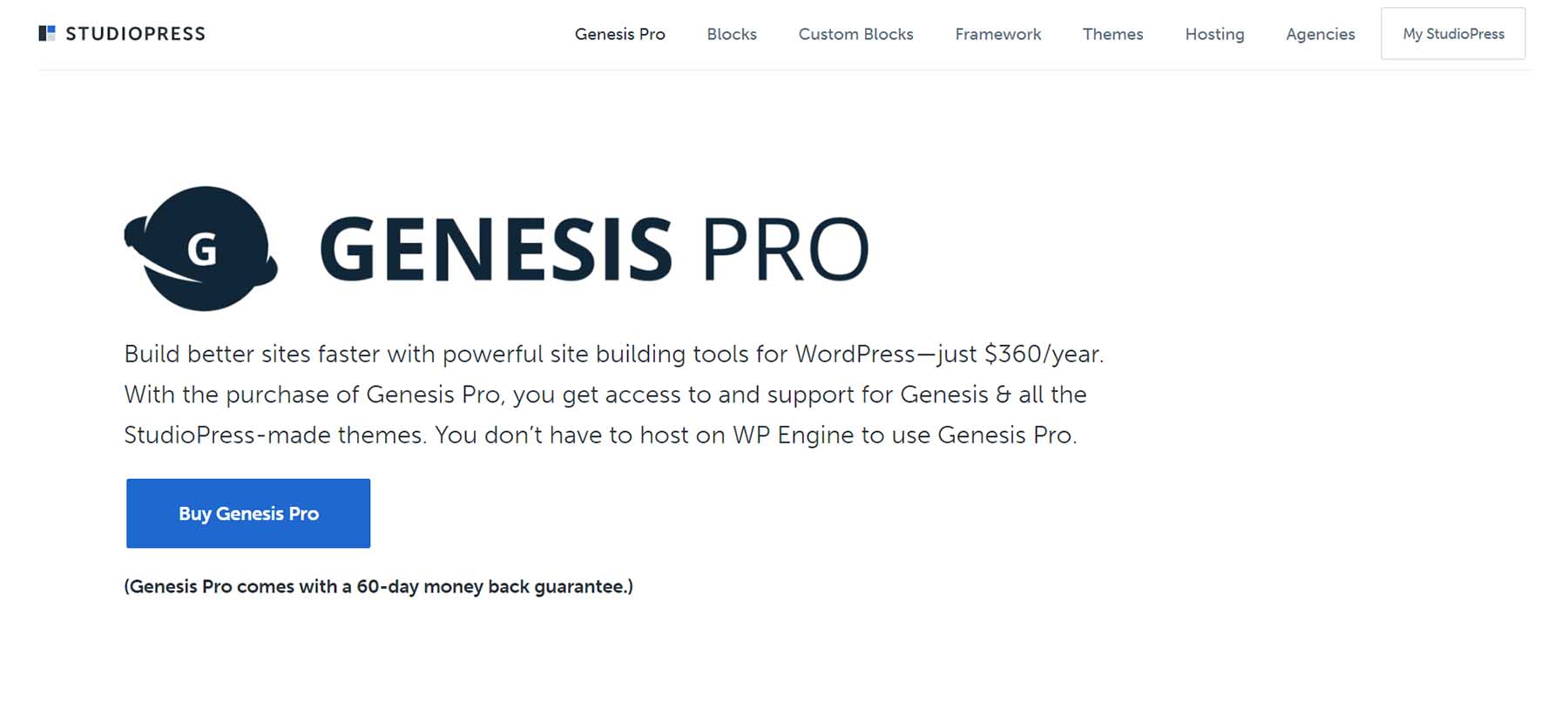 StudioPress'ten Genesis Pro