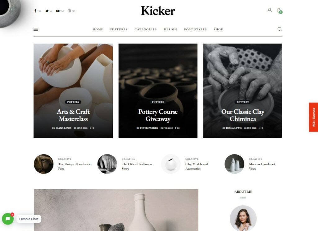 Kicker | Tema WordPress de revista de blog multiuso + Gutenberg