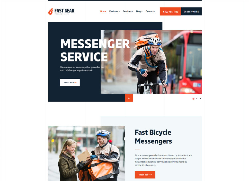 Schnelle Ausrüstung | Kurier- und Lieferdienste Transport WordPress-Theme