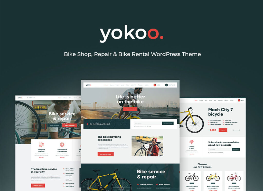 Yokoo | Thème WordPress pour magasin de vélos et location de vélos