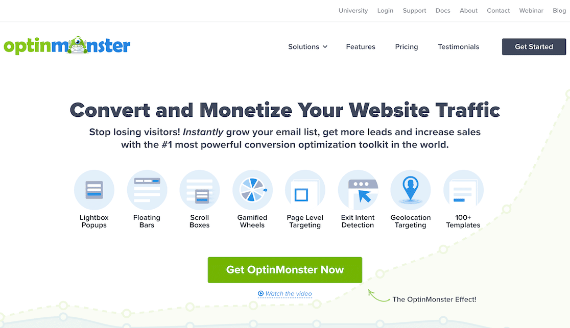 The OptinMonster website