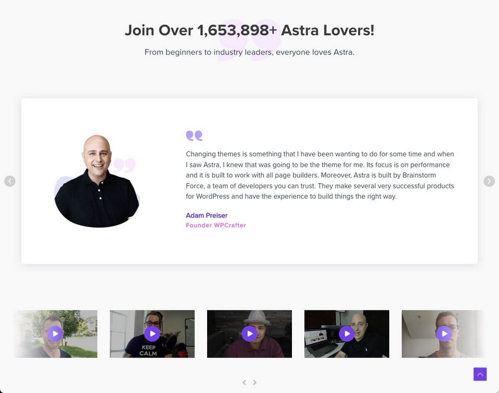 Adam recomenda o tema Astra