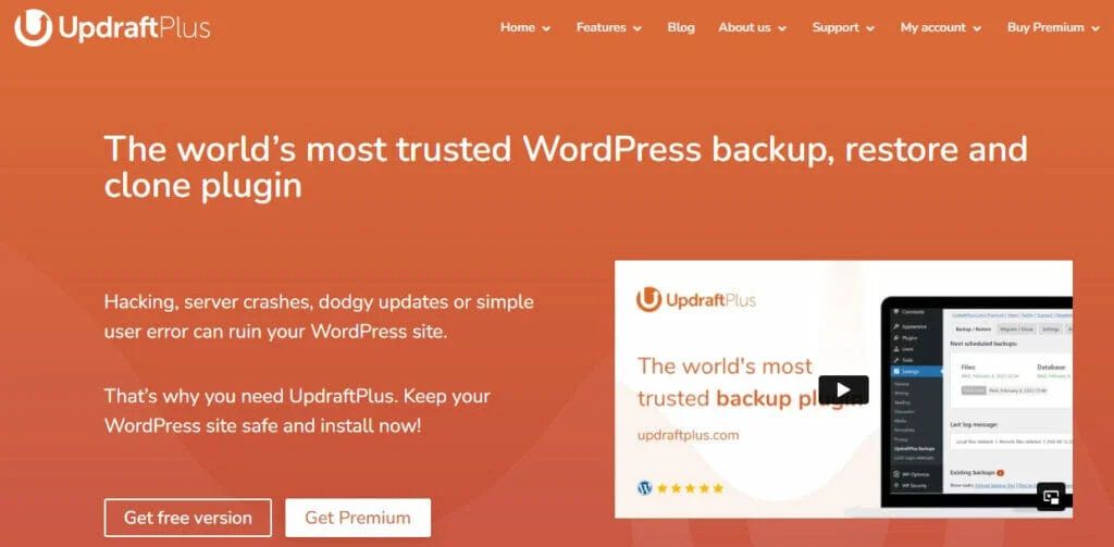 instalar um plug-in de backup do wordpress