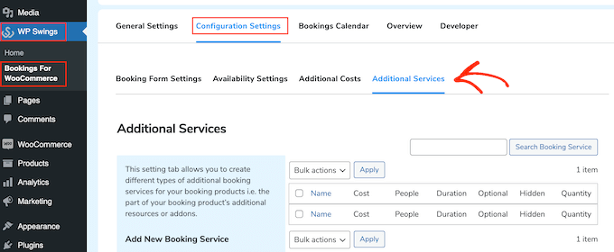 Creating additional services for customers on an equipment hire or rentable website