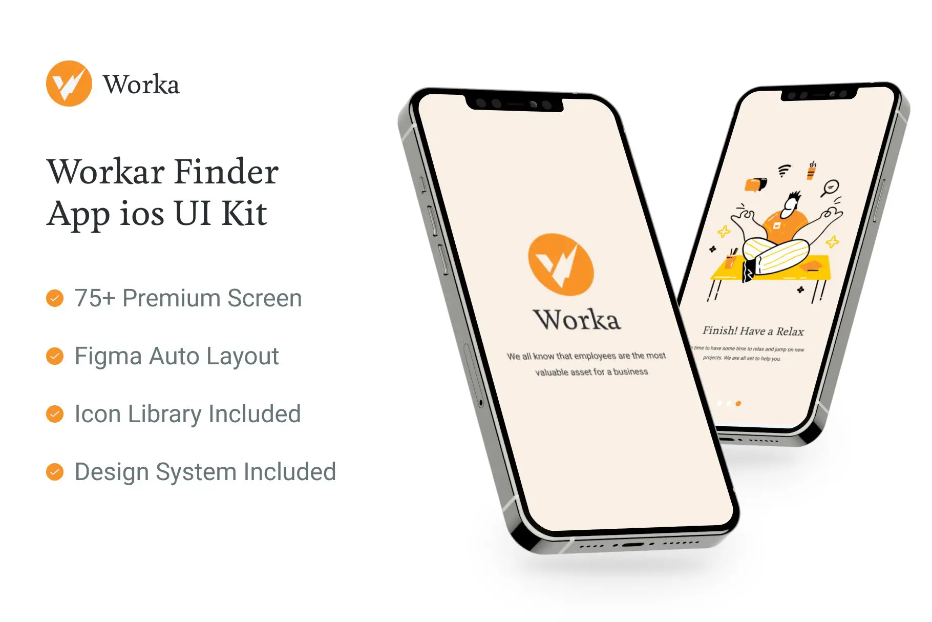 Applicazione mobile Figma Worka -