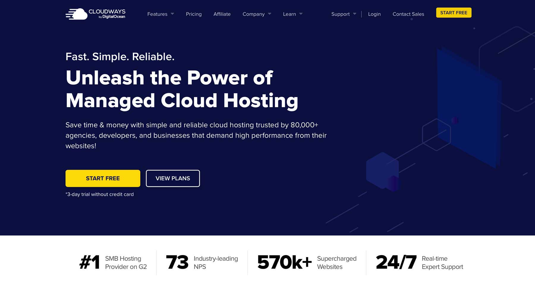 Hosting WordPress più veloce di Cloudways