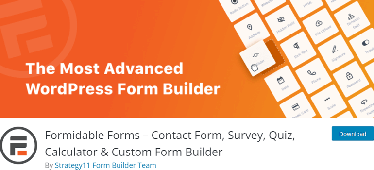 Formidable Forms WordPress Construtor de formulários em várias etapas