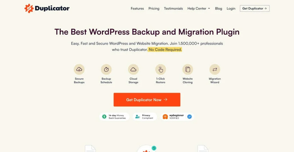 plug-in di migrazione wordpress duplicatore