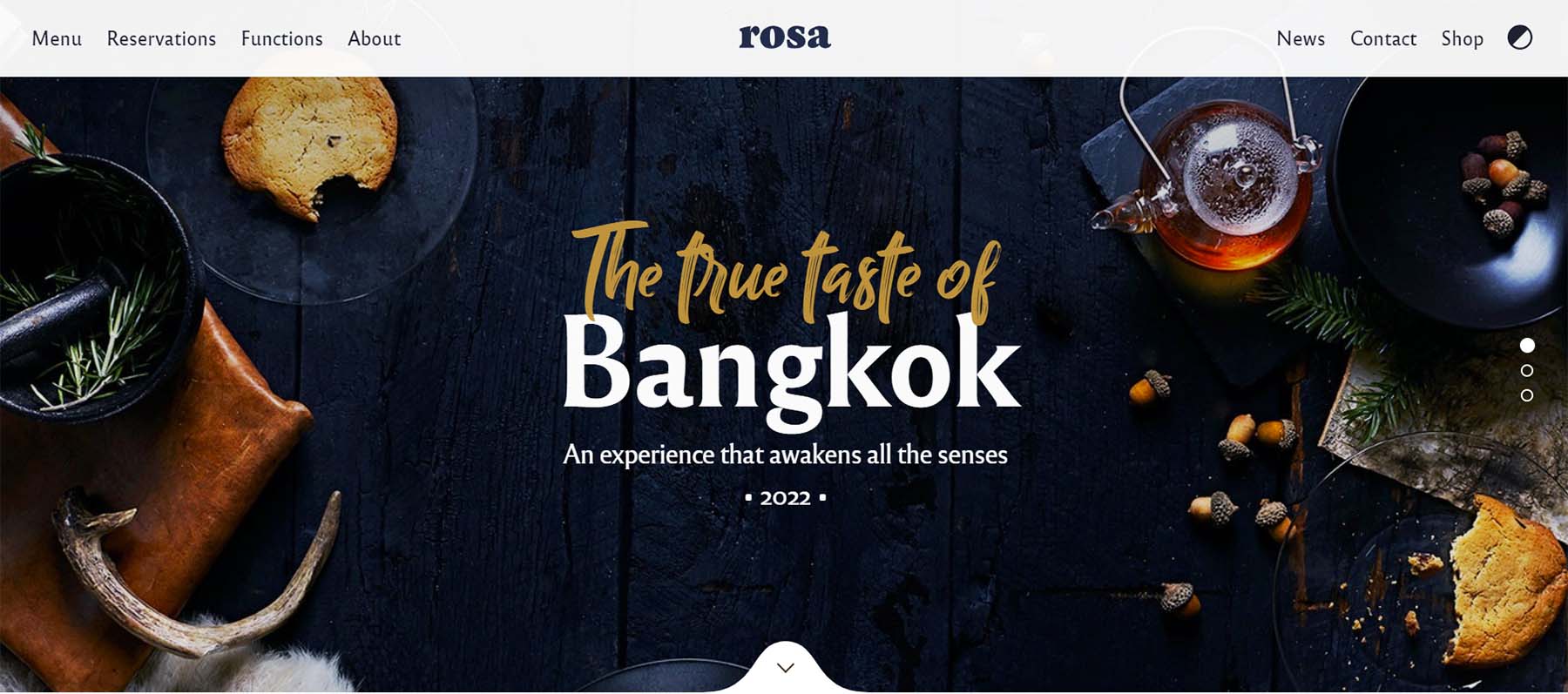 Rosa WordPress 레스토랑 테마