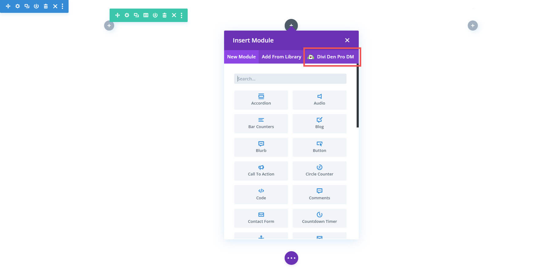 Divi Builder의 Divi Den Pro 레이아웃 라이브러리