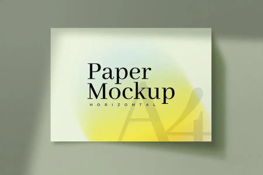 Mockup กระดาษแนวนอน -