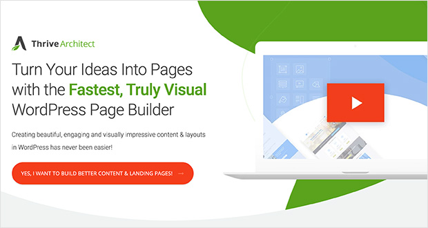 Thrive Architect WordPress landing page plugin