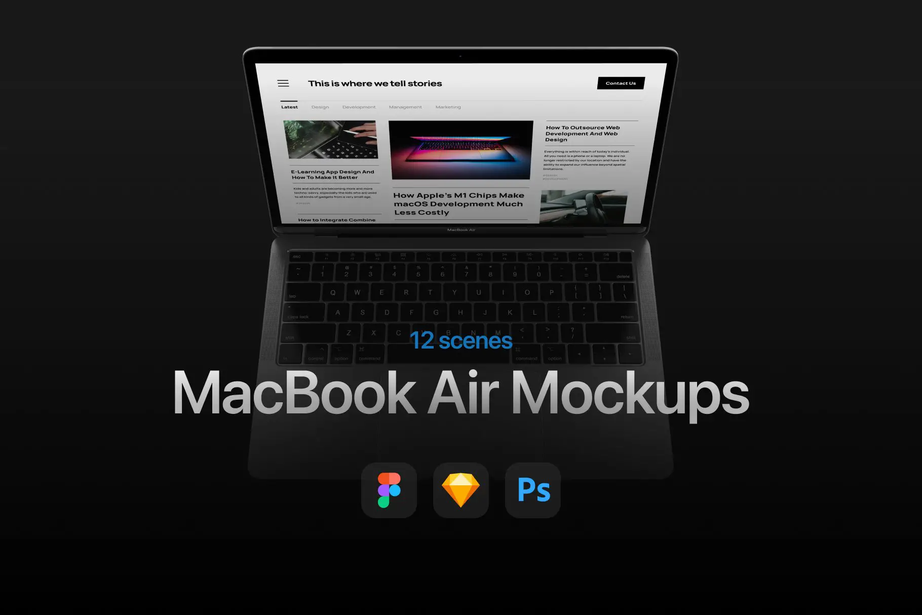 12 个最受欢迎的 MacBook Air 样机 -