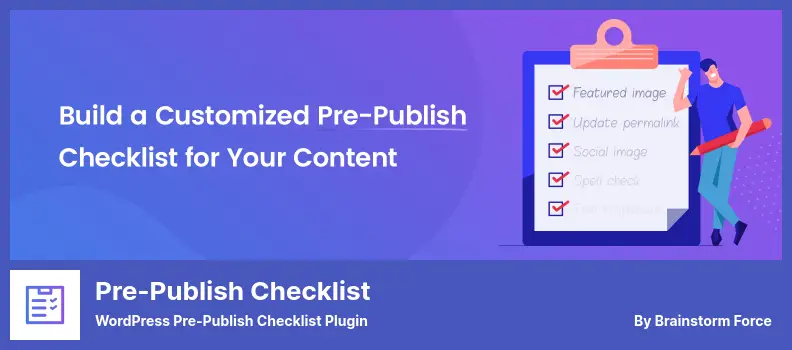 Plugin della lista di controllo pre-pubblicazione - Plugin della lista di controllo pre-pubblicazione di WordPress