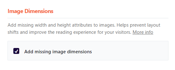 Ajout des dimensions d'image manquantes dans WP Rocket.