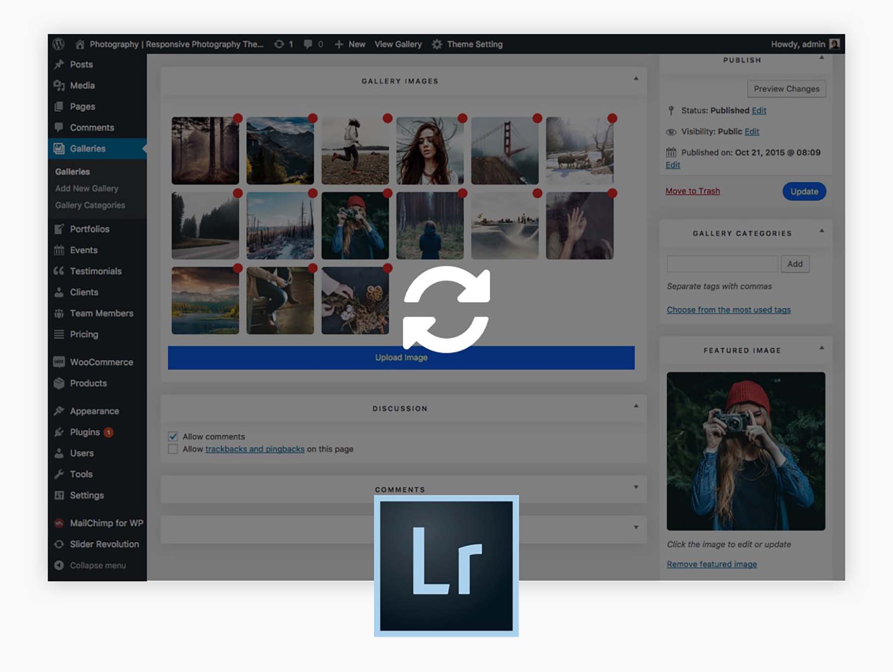 Fotografia Integrazione con WordPress Lightroom