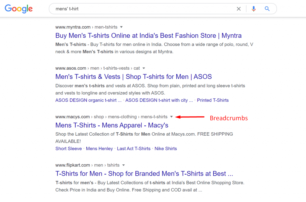 Questa è un'immagine di breadcrumbs-eCommerce-seo