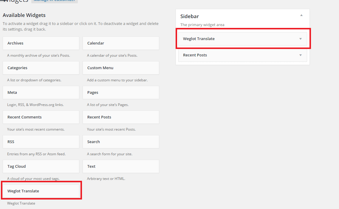 Impostazione della traduzione Weglot - Negozio multilingue WooCommerce