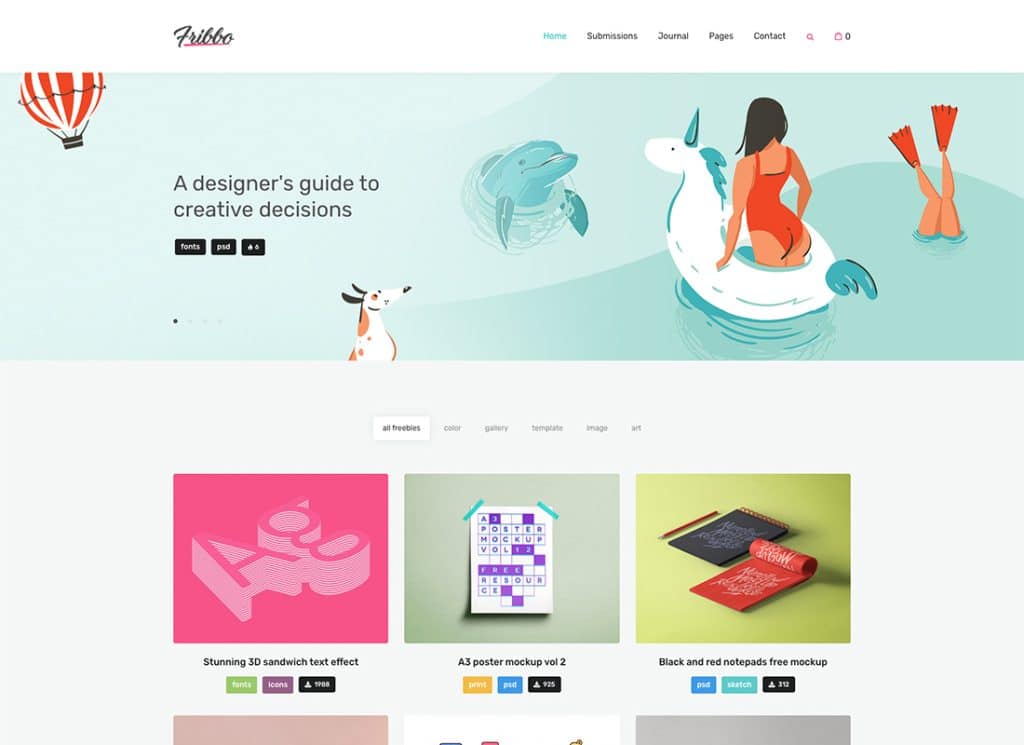 Fribbo – Freebies-Blog-WordPress-Theme