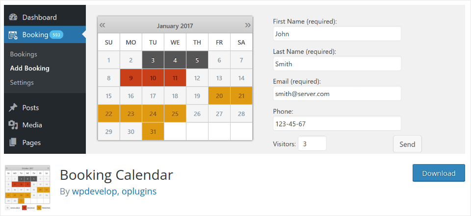 Calendar de rezervari