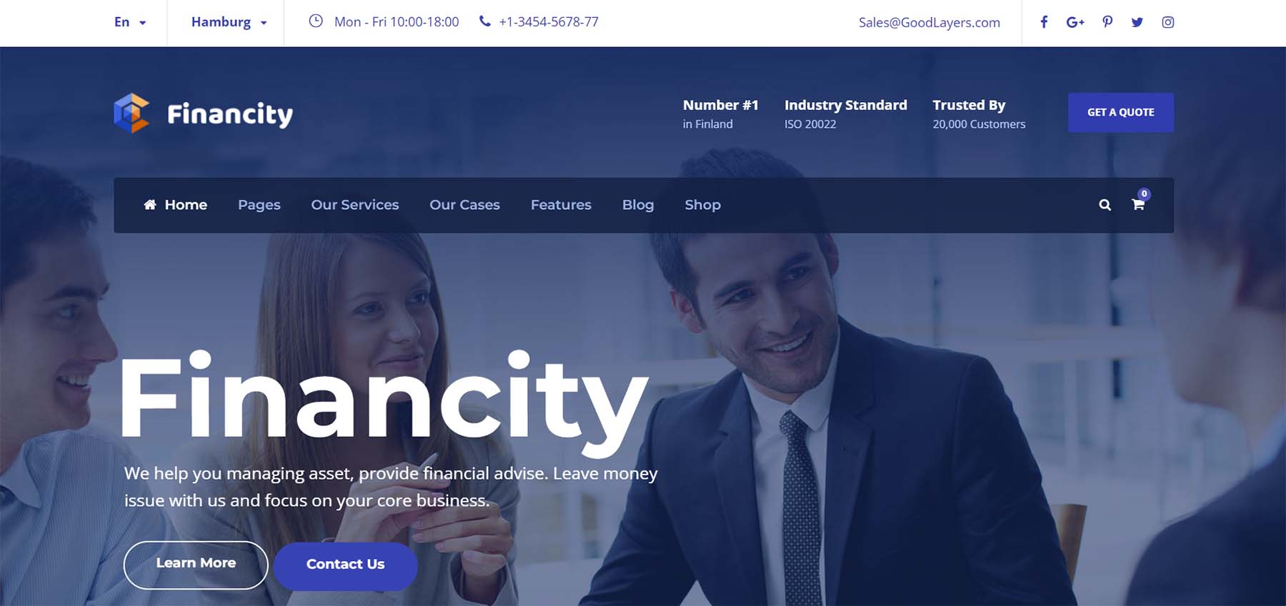 Financity，一个金融相关的 WordPress 主题