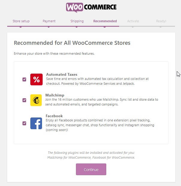 WooCommerce merekomendasikan plugin jetpack