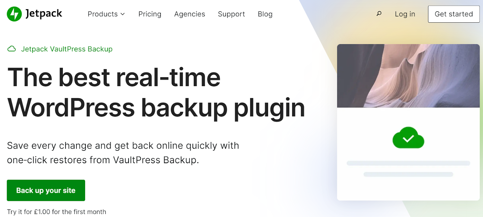 Домашняя страница Jetpack VaultPress Backup