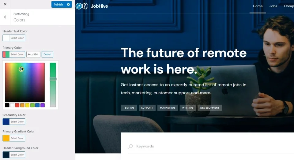 JobHive - 求人情報を掲載する WordPress テーマ。