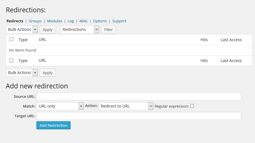 WordPress redirect plugin