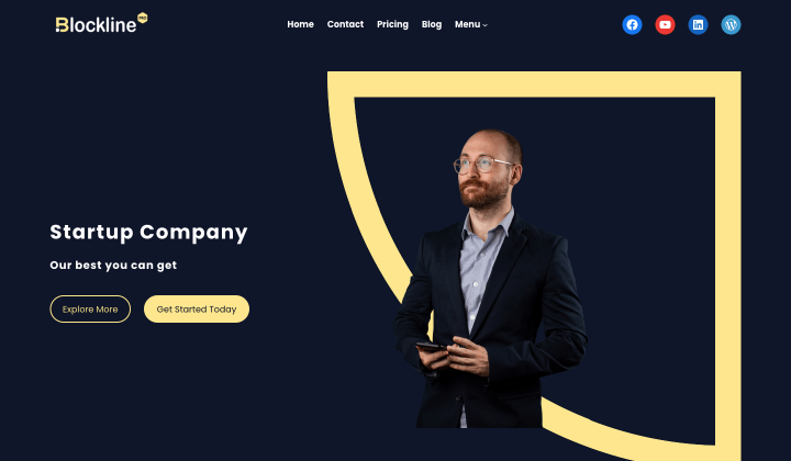 The image of Blockline, one of the best premium WordPress block themes.