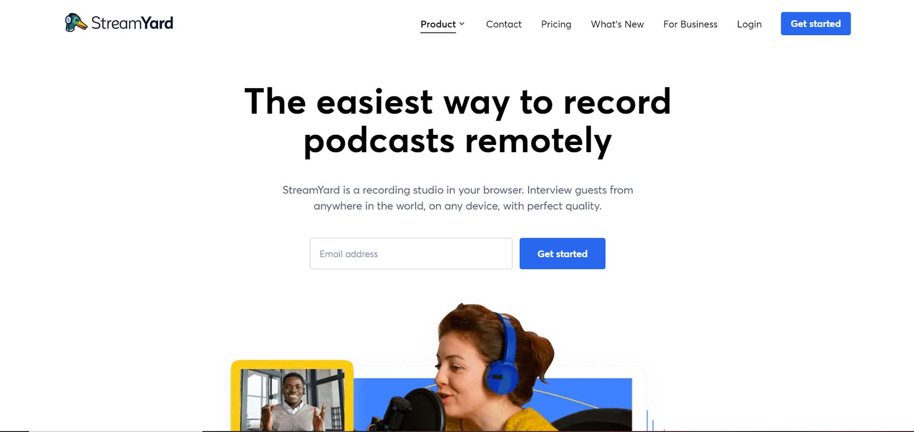 Streamyard, streaming langsung, podcast, dan lainnya