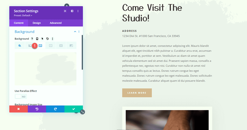 Divi Add Sticky Map Module Add Background Image