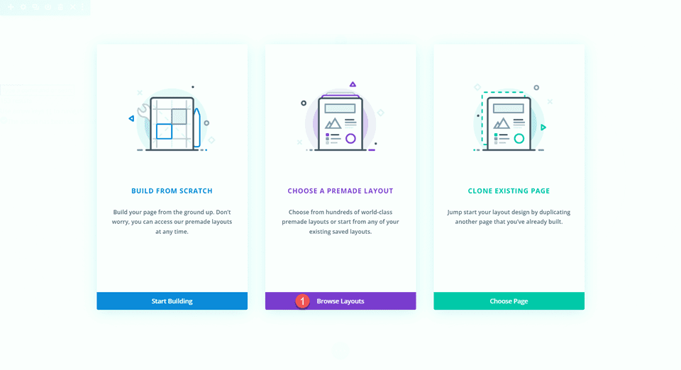 Divi Aggiungi il modulo Sticky Map Sfoglia i layout