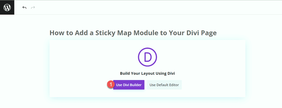 Modul Divi Add Sticky Map Utilizați Builder