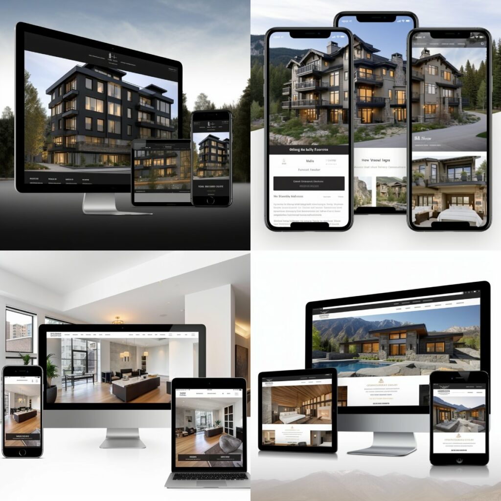 Design der Website einer Immobilienagentur