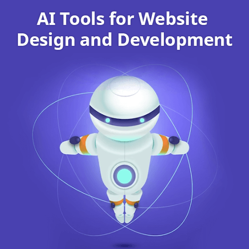 Vector image of a Ai Robot showing AI Tools for WordPress Website design