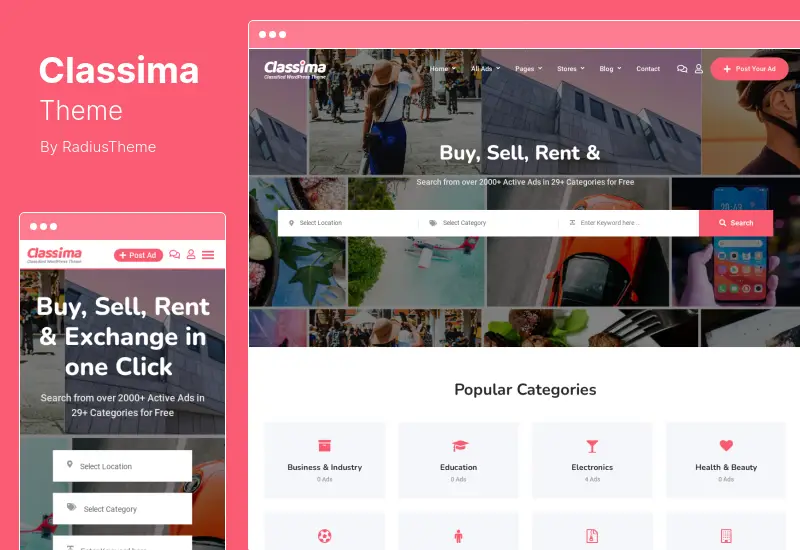 Classima テーマ - 広告用 WordPress テーマ