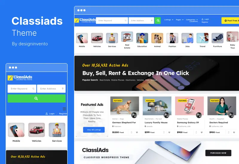 Classiads テーマ - Classiads WordPress テーマ