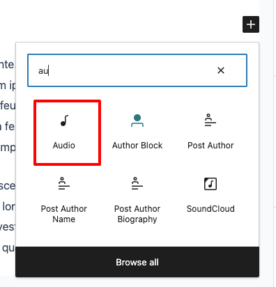 Wordpress-오디오 블록