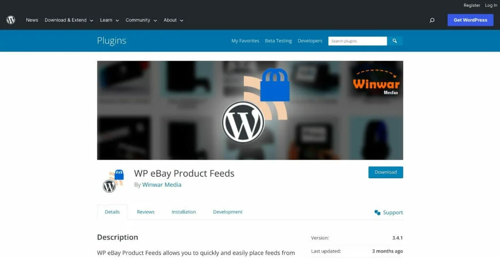 WP ebay 製品フィード - WordPress 入札プラグイン