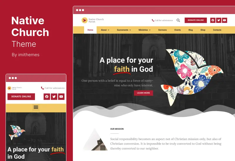 Yerel Kilise Teması - Çok Amaçlı WordPress Teması