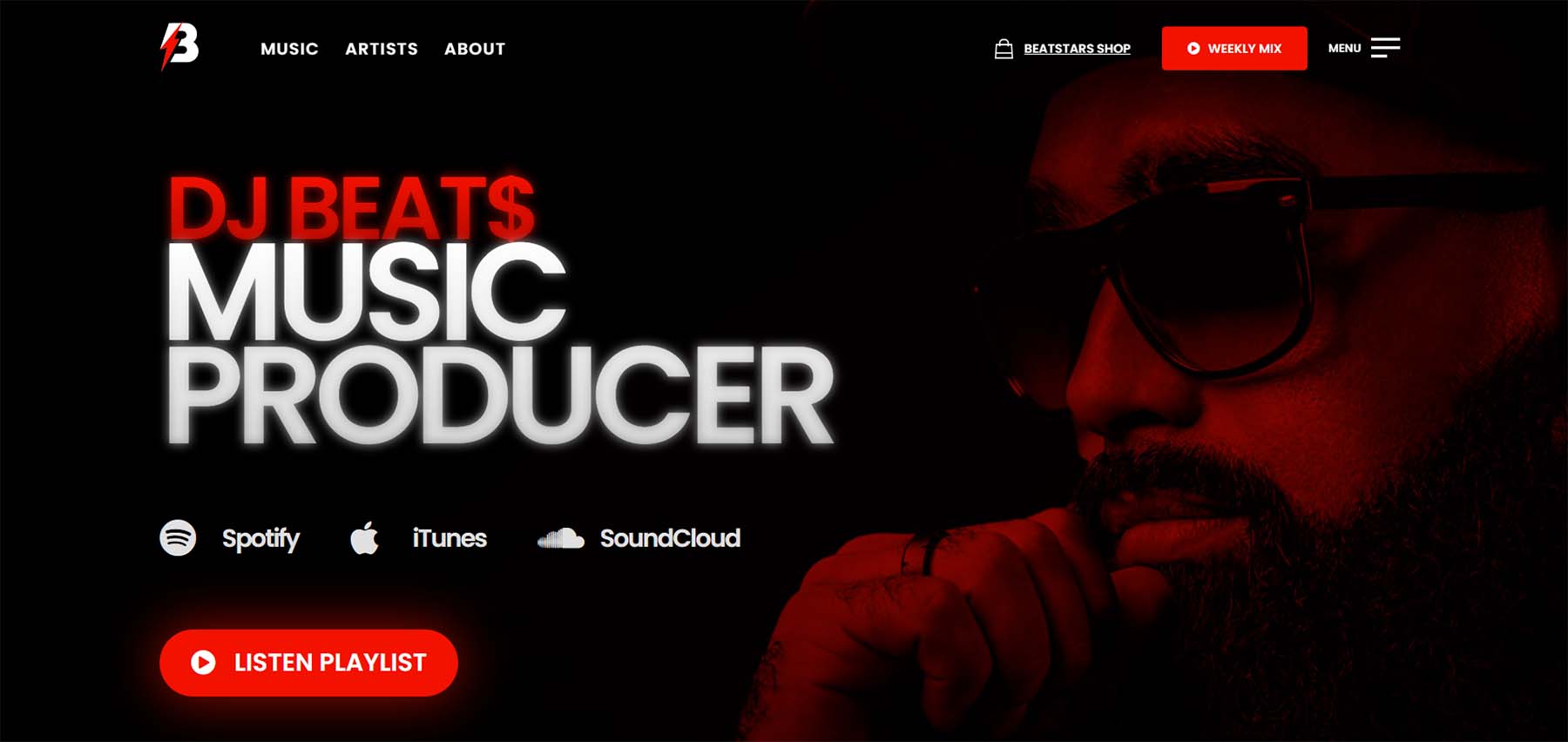 Beats ، سمة WordPress لمنسقي الأغاني