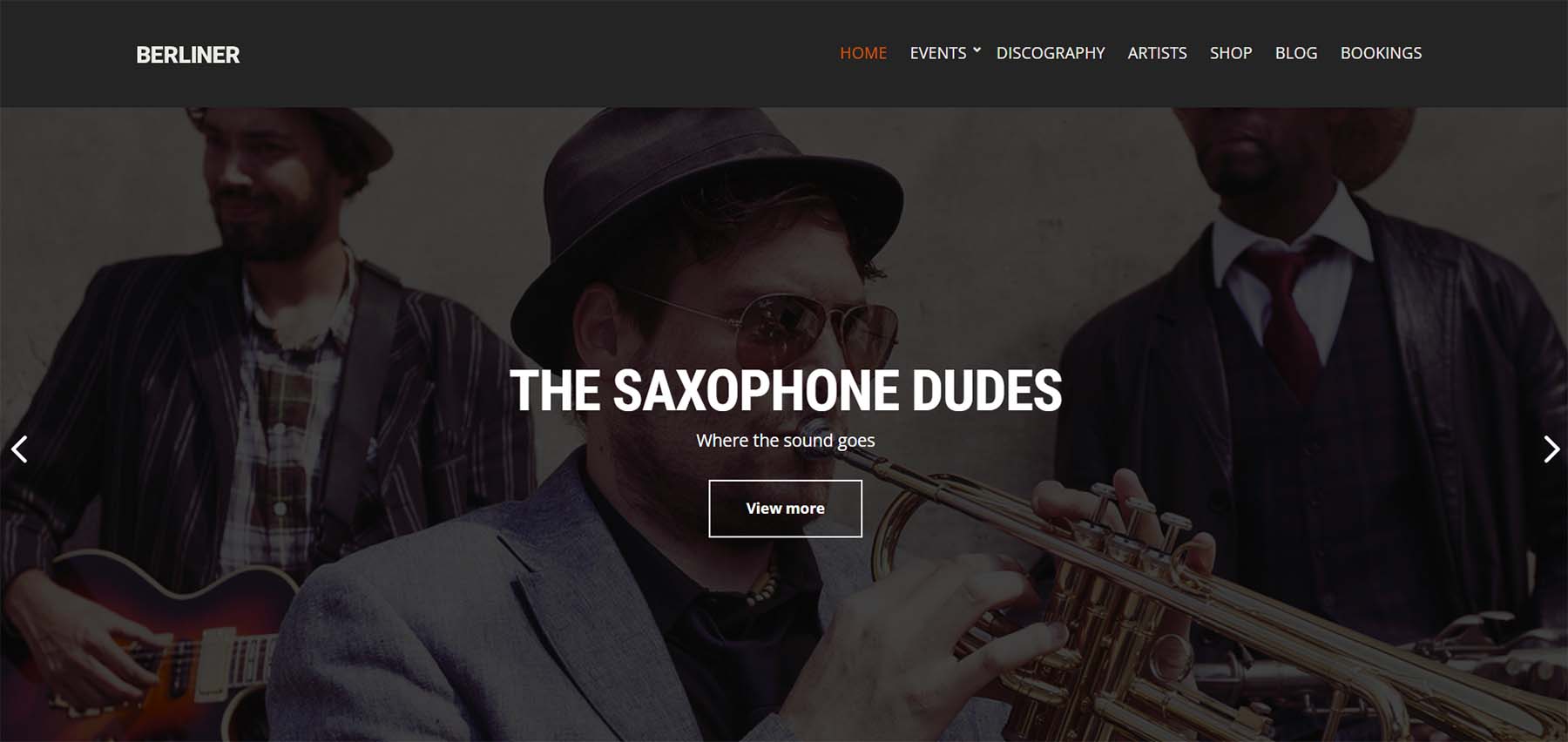 Berliner, ein WordPress-Theme für Musiker und Bands