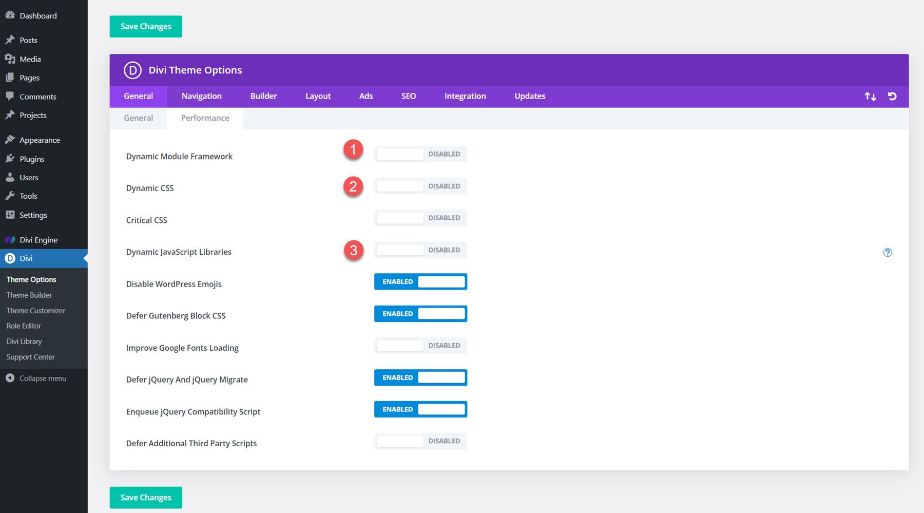 قائمة Divi Mega الديناميكية CSS JS