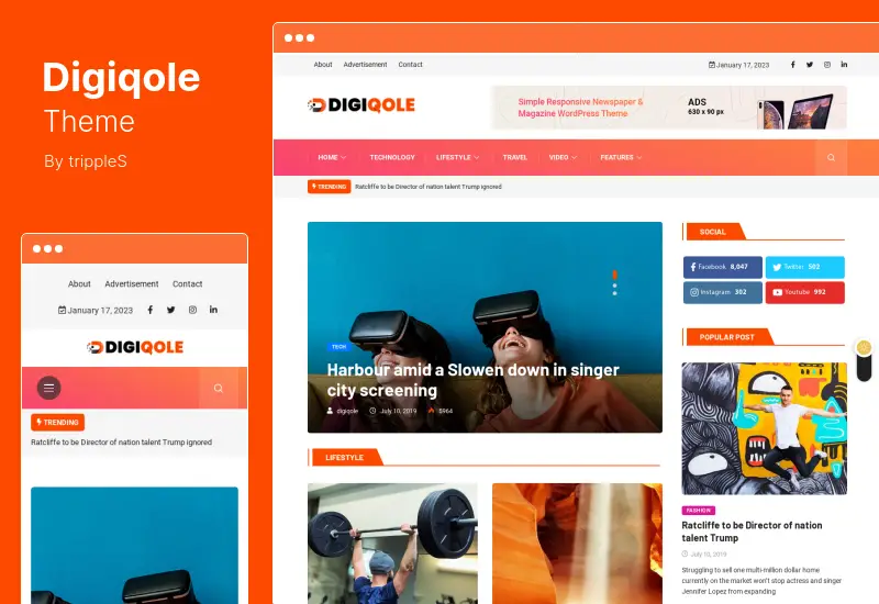 Tema Digiqole - Tema de WordPress para revista de noticias