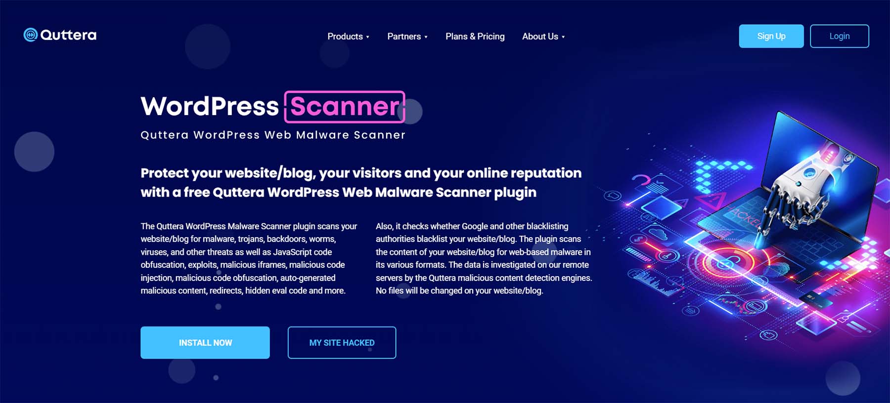 Quttera WordPress-Sicherheitsscanner, unterstützt durch KI