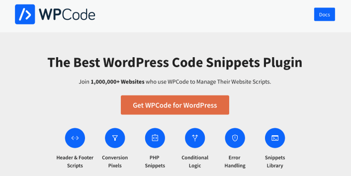 Complemento de fragmento de código de WordPress WPCode